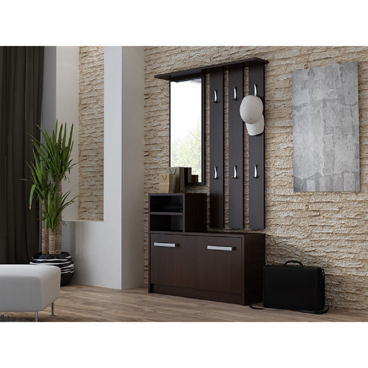 Mercury Row Centreville Hall Tree with Shoe Storage & Reviews Wayfair